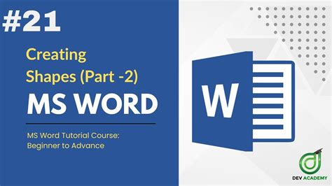 How To Create A Shape In Ms Word Part 2 Ms Word Tutorial Course