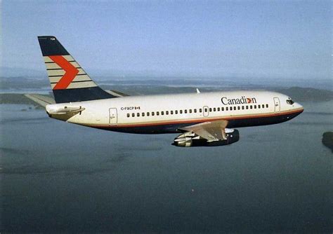 Canadian Airlines B737 200 Postcard Canadian Airlines Airlines Canadian