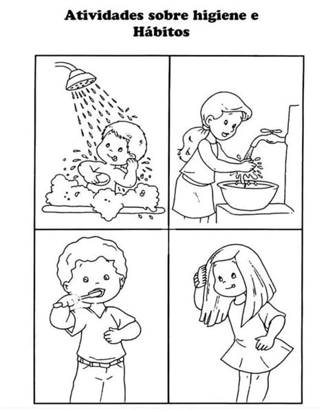 Las Mejores 158 Dibujos Para Colorear De Los Habitos De Higiene