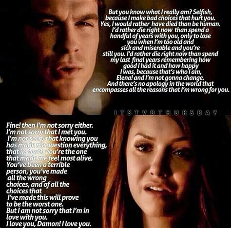 Im Not Sorry That Im In Love With You Vampire Diaries Quotes