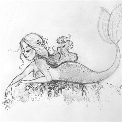 Realistic Mermaid Drawing