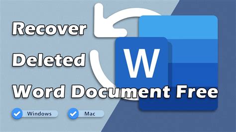 How To Recover Deleted Word Document Youtube