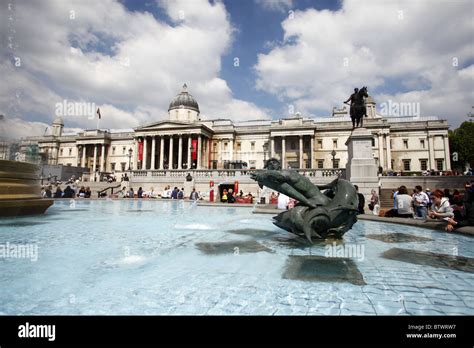 Fountain National Gallery Trafalgar Square London London England