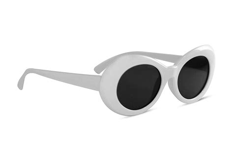 Clout Goggles Oval Sunglasses Mod Style Retro Thick Frame Fashion Kurt