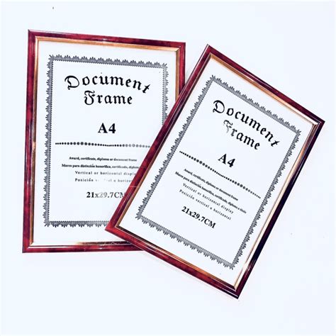 Ready Stock A4 Size Document Frame Photo Framecertificate Frame