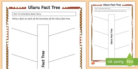 Uluru Fact Tree Worksheet Worksheet Teacher Made