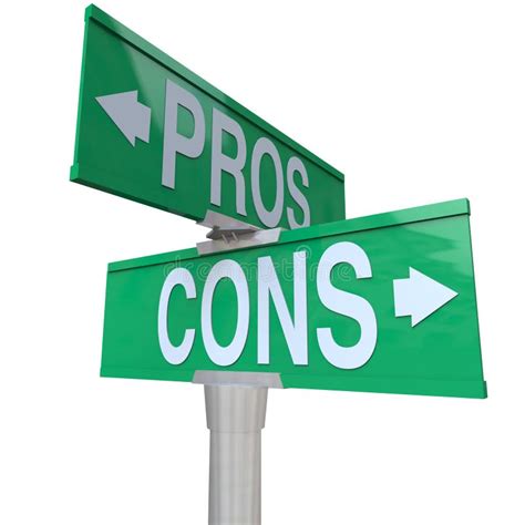 Pros And Cons Two Way Street Signs Comparing Options Stock Illustration