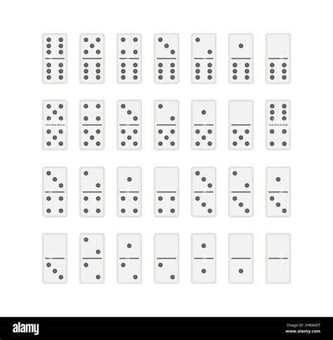 Domino Game Full Set Game Graphic Element Vector Stock Illustration