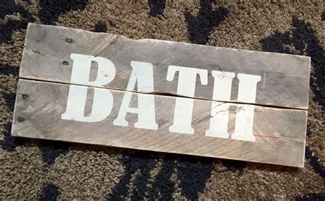 Bath Sign Bath Wood Sign Bath Wooden Sign Reclaimed Wood Sign