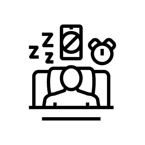 Sleep Hygiene Mental Health Line Icon Vector Illustration 34789239