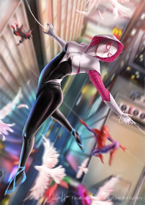 Careline Art Fan Art Spider Gwen Spider Man Into The Spider Verse