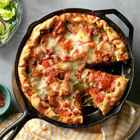 Deep Dish Sausage Pizza Recipe Taste Of Home