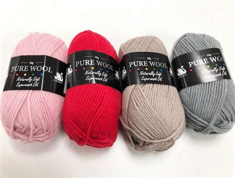 Pure Wool Superwash Dk Cygnet Yarns 50g Balls Knitting Etsy
