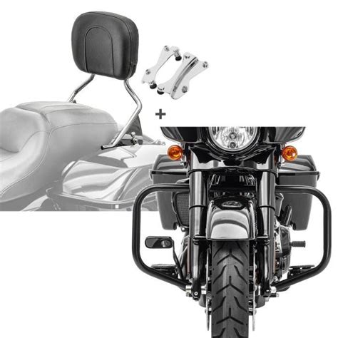 Set Sissy Bar Pour Harley Davidson Street Glide Avec Kit De