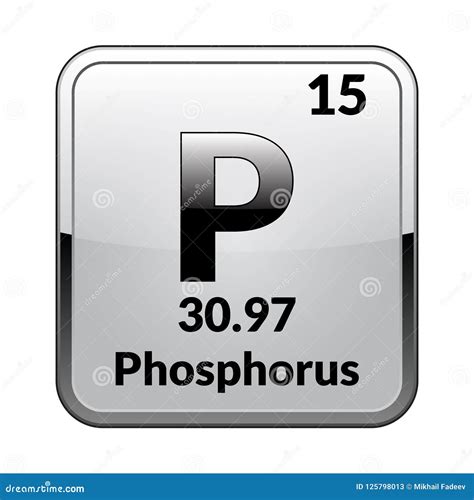 The Periodic Table Element Phosphorusvector Stock Vector