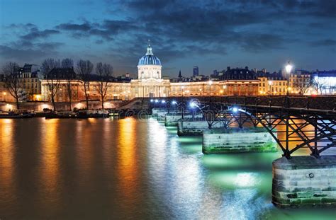 French Institute Institute De France At Night Paris Editorial Stock