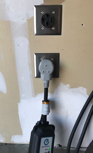 Charging An Electric Vehicle At Home 240v Outlet Installation In My