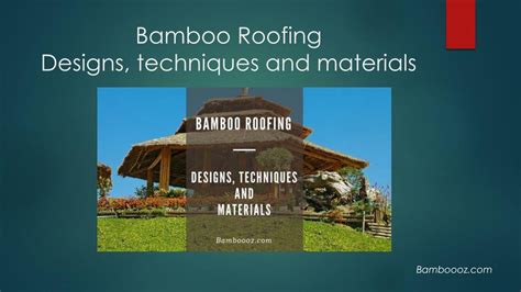 Ppt Bamboo Roofing An Eco Friendly Roofing Solution Powerpoint