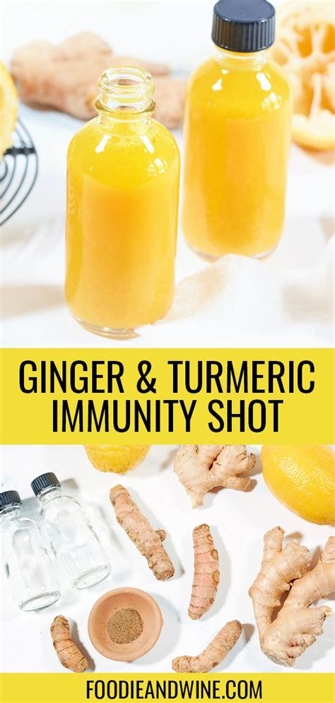 immune boosting ginger and turmeric shots foodie and wine