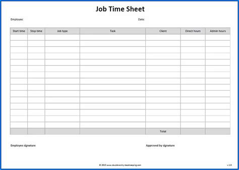 8 Best Images Of Blank Printable Timesheets Free Download Weekly