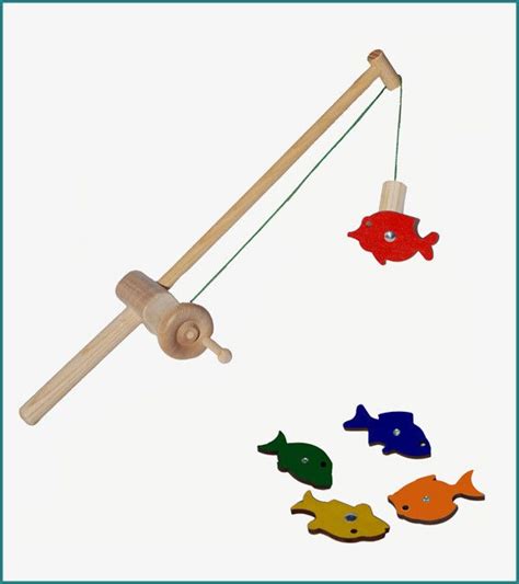 Magnetic Fishing Rod Set Wooden Toys Fishing Toys Natural Toys