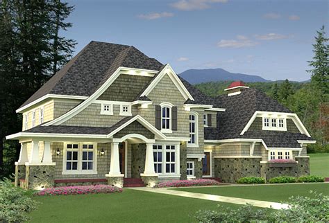 4 Bedroom Shingle Style Stunner 14589rk Architectural Designs
