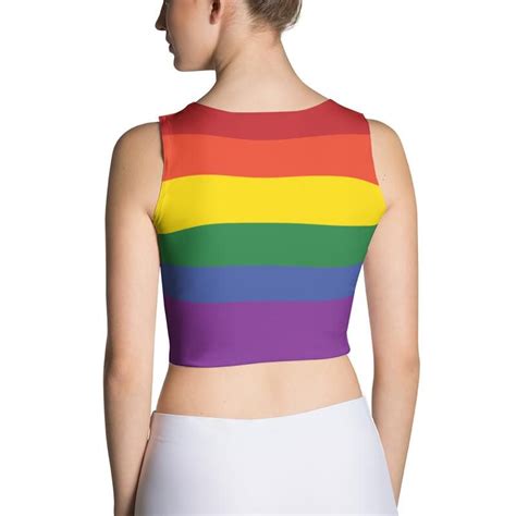 Lgbtq Pride Flag Crop Top Sizes Xs To Xl Restrained Grace Crop