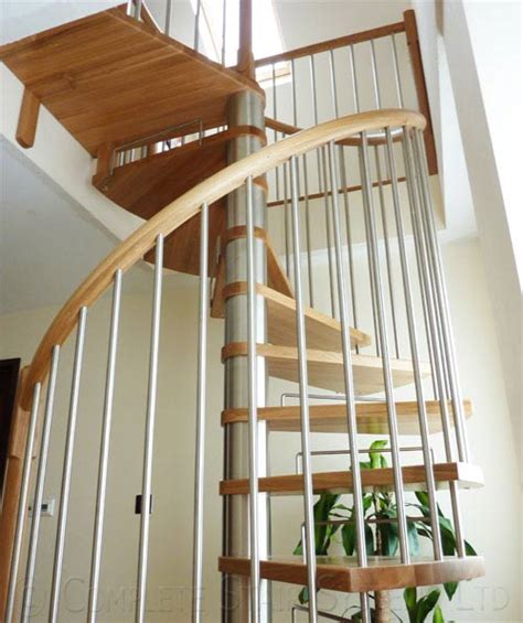 Oak Wood Spiral Staircase Chatham For Loft Conversion Complete Stair