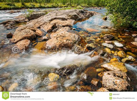 Norway Nature Cold Water Mountain River Stock Image Image Of