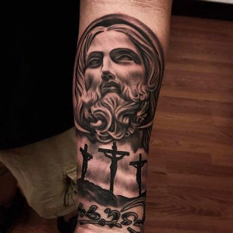Cruxes Jesus Tattoo On Arm Religious Jesus Tattoo On Arm Christ Tattoo