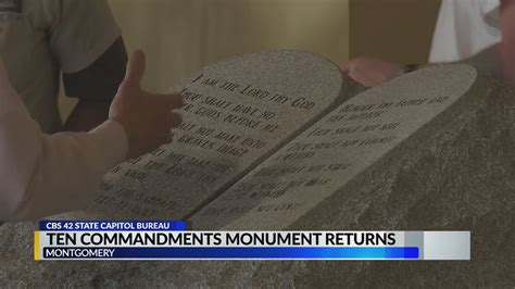 Ten Commandments Monument Returns To Montgomery For First Time In 17