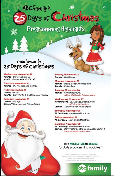 Abc 25 Days Of Christmas 2021 Schedule Christmas Desserts 2021