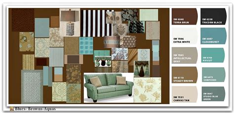 Blue Brown And Aqua Color Palette Places In The Home