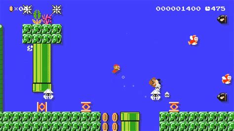 Super Mario Maker Level Underwater Perils Youtube