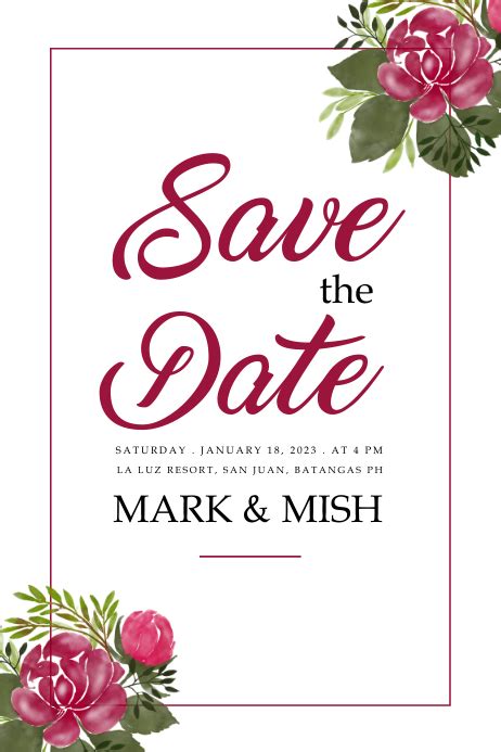 Copy Of Save The Date Postermywall