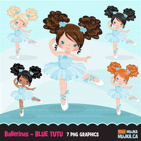 Girl Ballerina Clipartblue Tutu Mujka Cliparts