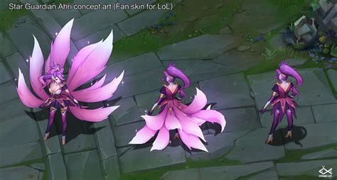 Star Guardian Ahri Concept Art Fan Skin For Lol Ingame Lry Citemer