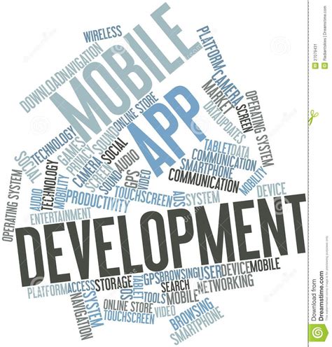 Wordclouds.com can also generate clickable word clouds with links (image map). Word Cloud For Mobile App Development Stock Illustration ...