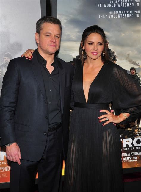 Photo Matt Damon Et Sa Femme Luciana Barroso Avant Premi Re Du Film Strong Au Lincoln