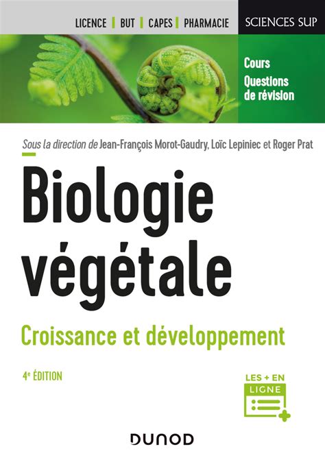 Parution De La 4ème édition Du Livre Biologie Végétale Dunod Sfbv
