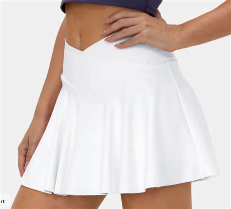 Cloudful® Air Comfy High Waisted Crossover 2 In 1 Side Pocket Flare Tennis Skirt Halara In 2022