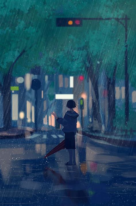 제딧9jedit On Twitter Rain Wallpapers Anime Scenery Wallpaper Rain Art