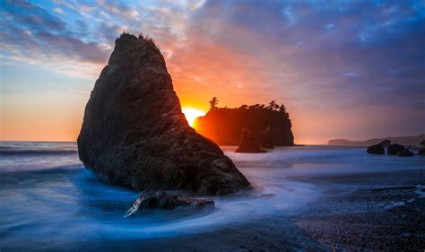 Sunset Ruby Beach Washington State Olympic Peninsula Photo By Gleb