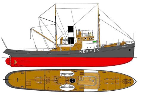 Hermes Steam Tugboat Plans Model Ships Tug Boats Boat Boat Plans