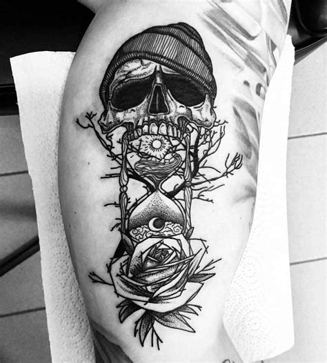 Hourglass Skull Tattoo Best Tattoo Ideas Gallery Tatuajes De Arte Corporal Tatuaje De