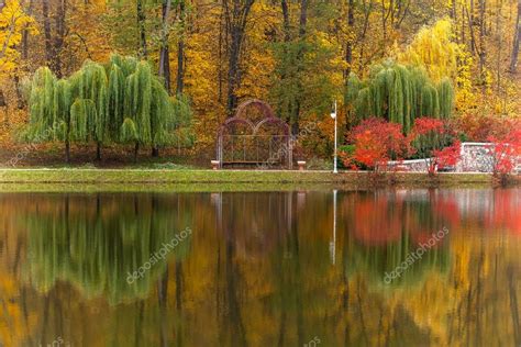 Park Autumn Nature Panorama Landscape Garden Colorful Tree