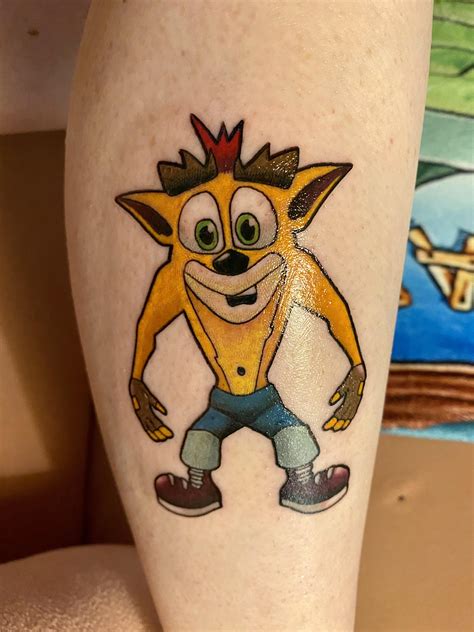 My Crash Bandicoot Tattoo By Pat Koester Rosemont Tattoo In Maryland