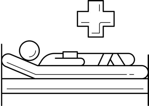 Drawing Of A Person In Hospital Bed Illustrations Royalty Free Vector