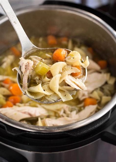 You can safely cook frozen beef in an instant pot without thawing which makes weeknight dinners so easy. Instant Pot Chicken Noodle Soup | Simply Happy Foodie