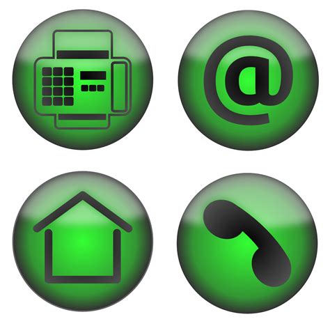 Phone Fax Email Icons Clipart Best